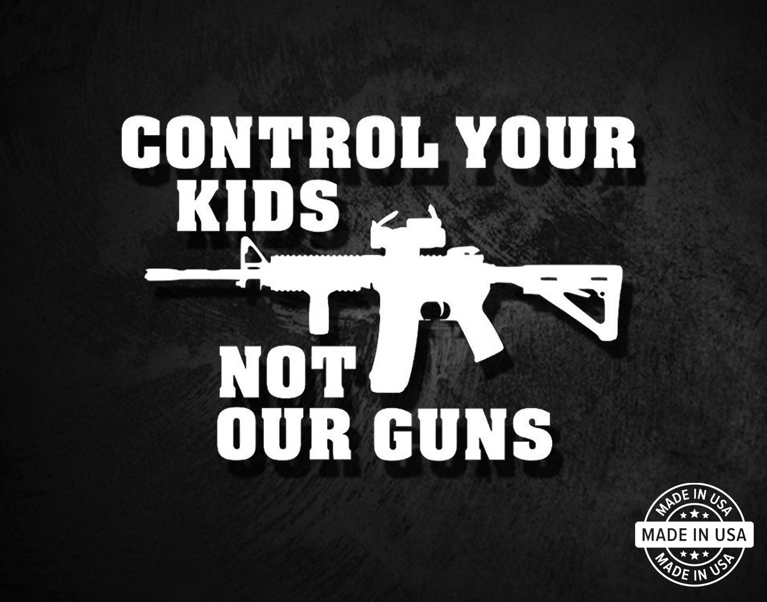 Control Kids Not Guns Decal