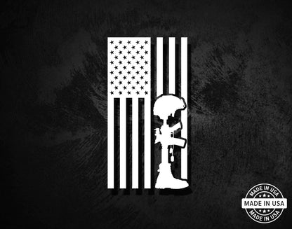 Fallen Soldier American Flag Decal