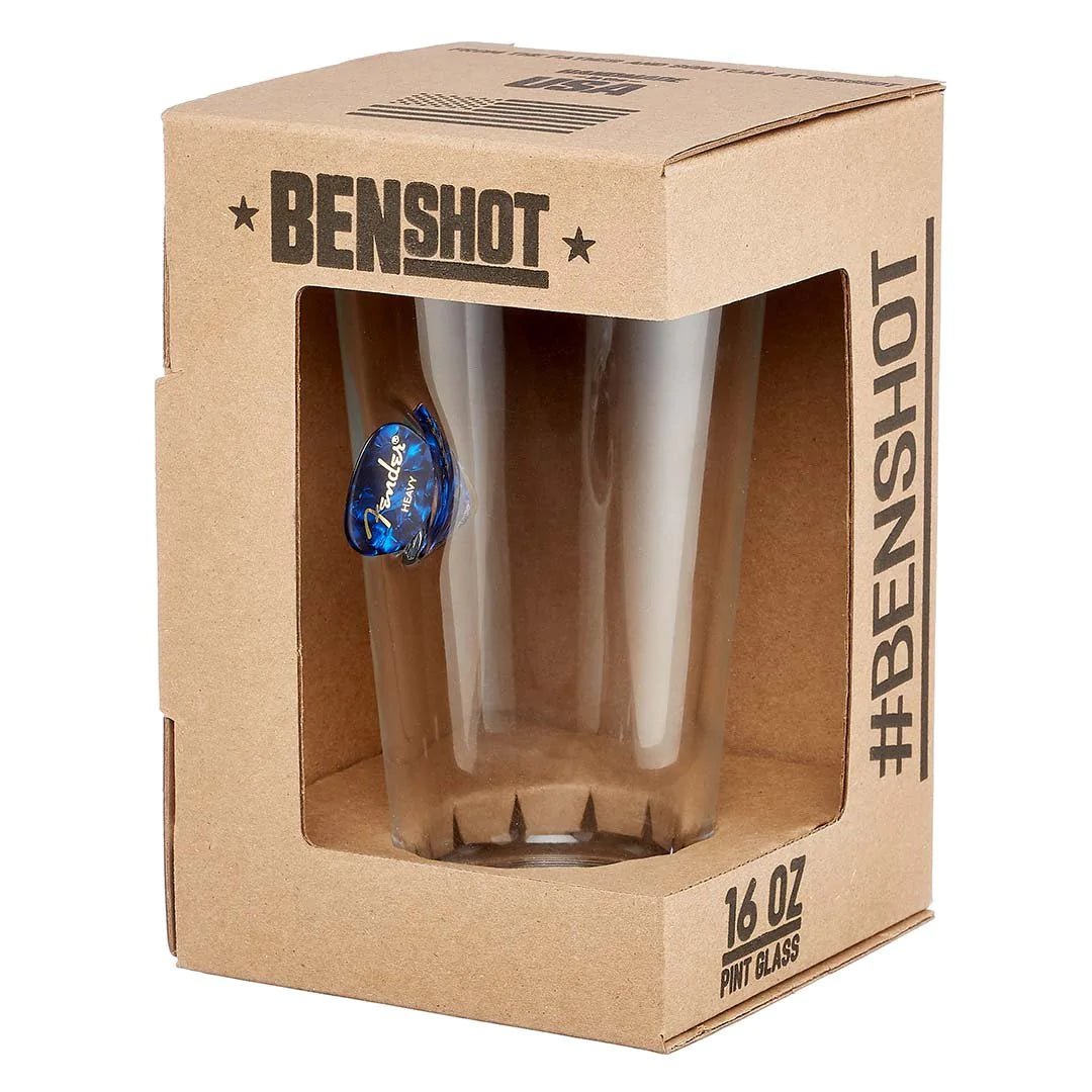 BenShot - Guitar Pick Pint Glass - 16oz