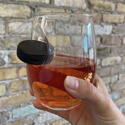 BenShot Hockey Puck Wine Glass