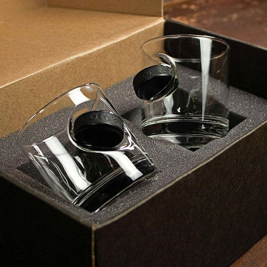 BenShot - Hockey Puck Rocks Glasses - GIFT SET OF 2