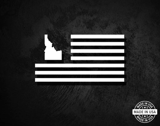Idaho State American Flag Decal