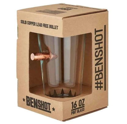 BenShot - "Bulletproof" USMC EGA (Marines) Pint Glass - 16oz