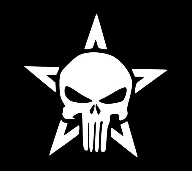 Punisher Star Decal