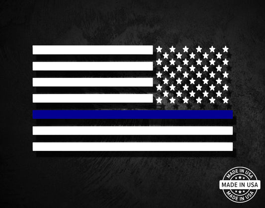 Thin Blue Line (Reversed) Flag Decal