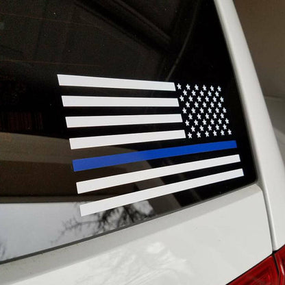 Thin Blue Line (Reversed) Flag Decal