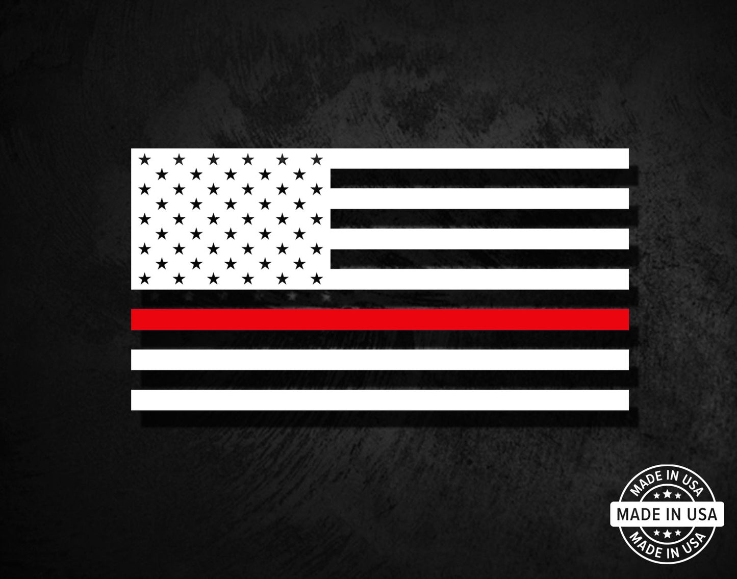 Thin Red Line (solid union) Flag Decal