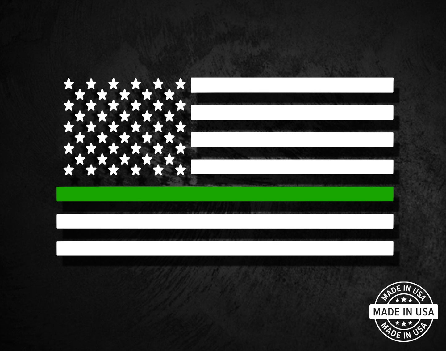 Thin Green Line Flag Decal