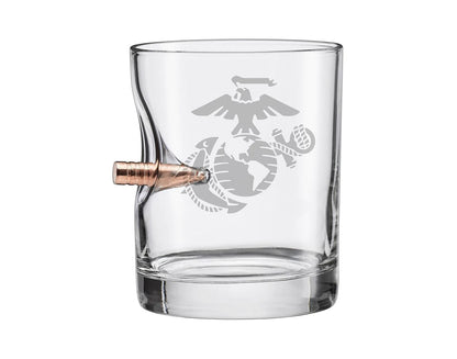 BenShot - USMC EGA (Marines) Rocks Glass - 11oz