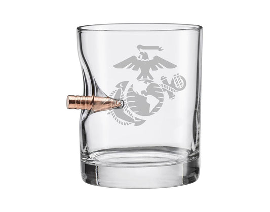 BenShot - USMC EGA (Marines) Rocks Glass - 11oz